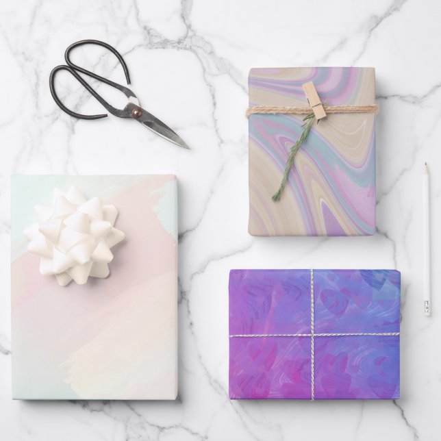 Feuille De Papier Cadeau Jolie fille rose (Recto)