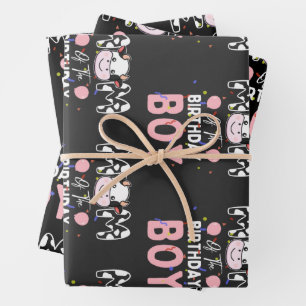 Feuille De Papier Cadeau Jolie vache de ferme : Maman du garçon de la ferme
