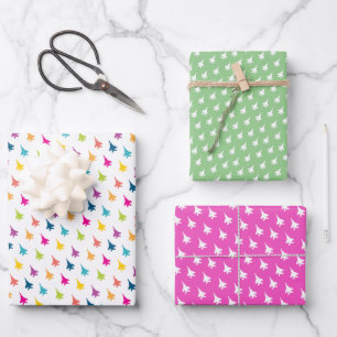 Feuille De Papier Cadeau Jolies couleurs arc-en-ciel F-15E Motif d'aigle