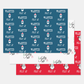 Feuille De Papier Cadeau Jolly AF Funny Christmas Set Envelopper des feuill