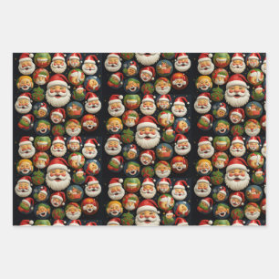 Feuille De Papier Cadeau Jolly Santa's wrapping paper