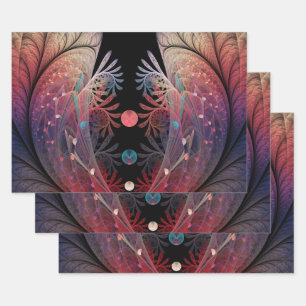Feuille De Papier Cadeau Jonglage Abstrait Moderne Fantaisie Art Fractal