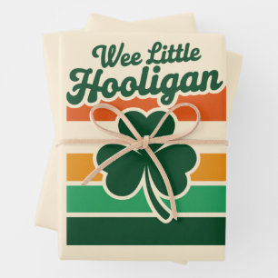 Feuille De Papier Cadeau Jour de la Saint Patrick Wee Little Hooligan Drôle