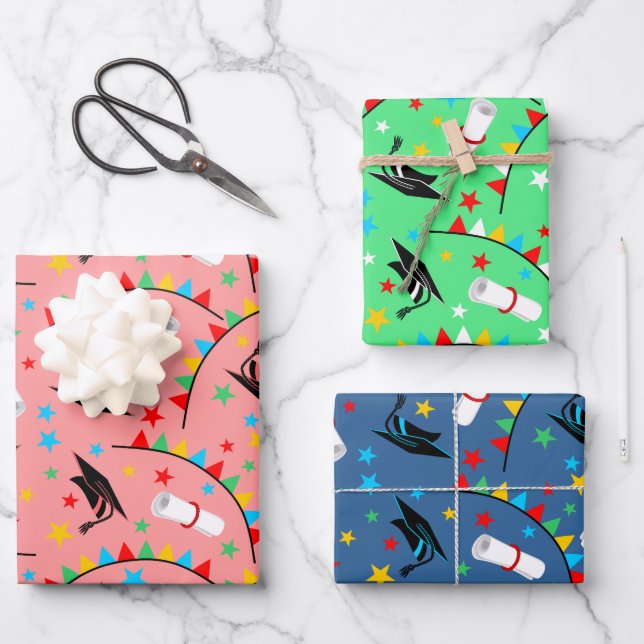 Feuille De Papier Cadeau Jour des diplômes (Recto)