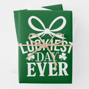 Feuille De Papier Cadeau Jour le plus chanceux jamais St Patricks Day Irlan