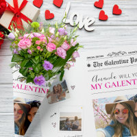 Journal Galentines Day Flower Bouquet Photo Lips