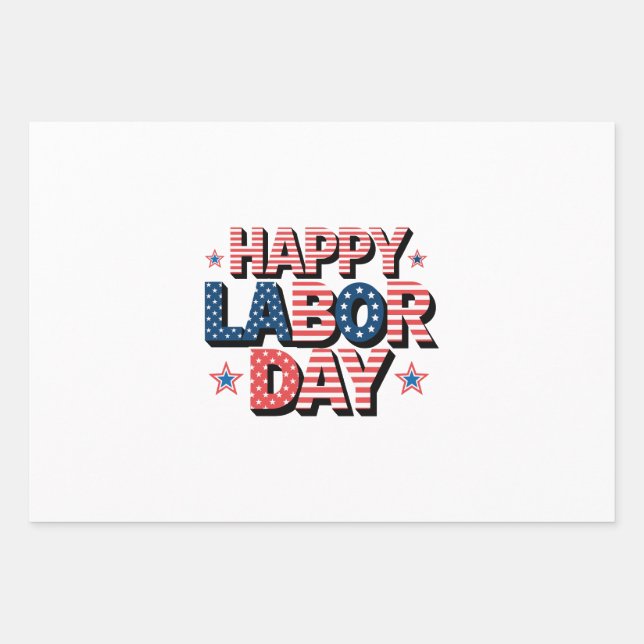 Feuille De Papier Cadeau journée du travail heureuse (Devant)