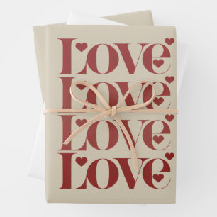 Feuille De Papier Cadeau Joyeuse Saint-Valentin Couple de la Saint-Valentin