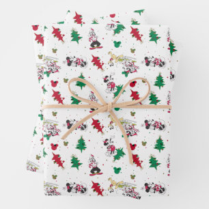 Feuille De Papier Cadeau Joyeuses fêtes   Christmas Mickey Souris & Amis
