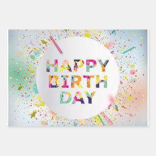 Feuille De Papier Cadeau Joyeux anniversaire
