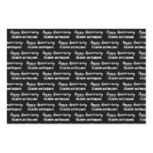 Joyeux Anniversaire Couple Prénoms Noir et Blanc