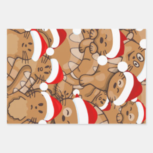 Feuille De Papier Cadeau Joyeux Chats Catmas Vilain Chandail de Noël
