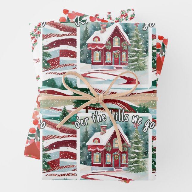 Feuille De Papier Cadeau Joyeux combo de Noël (En situation)