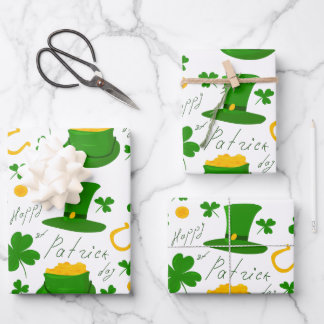 Feuille De Papier Cadeau Joyeux jour de saint Patrick
