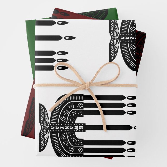 Feuille De Papier Cadeau Joyeux Kwanzaa (En situation)