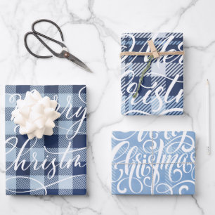 Feuille De Papier Cadeau Joyeux Noël En vichy Joyeux Noël