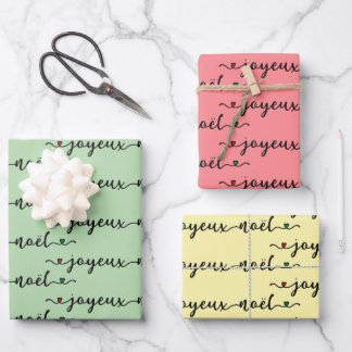 Feuille De Papier Cadeau Joyeux Noel French Design 