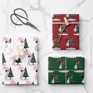 Feuille De Papier Cadeau Joyeux Noël Noir Africaine Américaine Femme