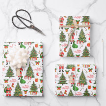 Joyeux Noël Santa Vérifie Sa Liste Arbres de Noël