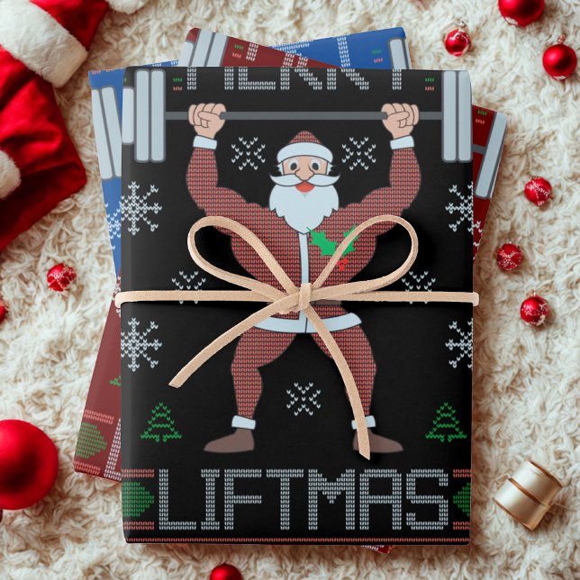 Feuille De Papier Cadeau Joyeux Noël Vilain Gymnase de Noël (Créateur téléchargé)