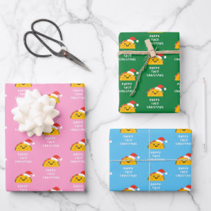 FEUILLE DE PAPIER CADEAU JOYEUX TACO NOËL