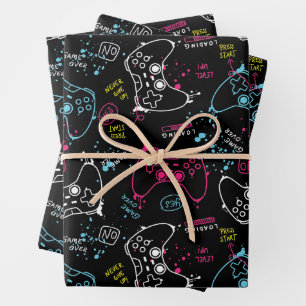 Feuille De Papier Cadeau Joystick contrôleur jeu