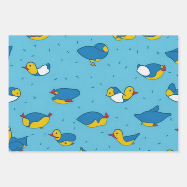 Feuille De Papier Cadeau Juste Ducky (Devant)