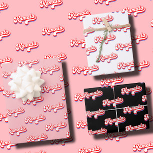 Feuille De Papier Cadeau Kamala Harris 2024 Cute Election 2024 Hot Pink