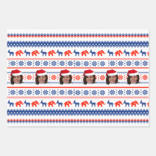 Feuille De Papier Cadeau Kamala Harris Noël