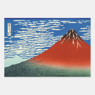 Feuille De Papier Cadeau Katsushika Hokusai - Vent Fin, Matin Clair