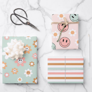 Feuille De Papier Cadeau Kawaii Retro Super