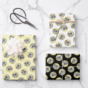 Feuille De Papier Cadeau Keeshond en Aspen Peinture Cute Original Chien Art