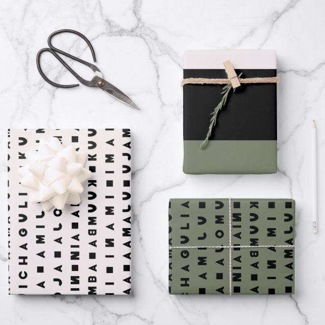 FEUILLE DE PAPIER CADEAU KWANZAA (Recto)