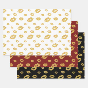 FEUILLE DE PAPIER CADEAU LA CONFÉRENCE DE LA PARTIES SCINTILLANT D'OR DE LA