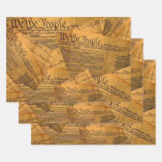 Feuille De Papier Cadeau La Constitution américaine