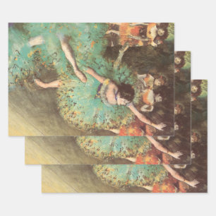 Feuille De Papier Cadeau La danseuse verte d'Edgar Degas, Ballet Vintage