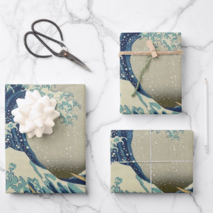 Feuille De Papier Cadeau La Grande Vague au large de Kanagawa par Hokusai