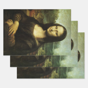 Feuille De Papier Cadeau La Joconde de Léonard de Vinci, Art de la Renaissa