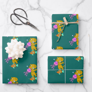 Feuille De Papier Cadeau La natation de Ferald