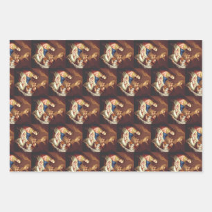 Feuille De Papier Cadeau La Nativité de Jésus-Christ 