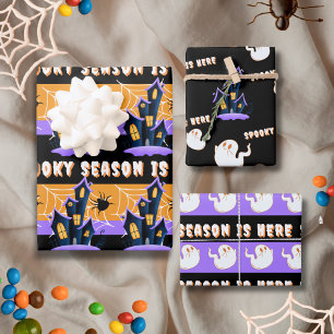 Feuille De Papier Cadeau La Saison éffrayante Est Ici Avec Les Vibes De Cou