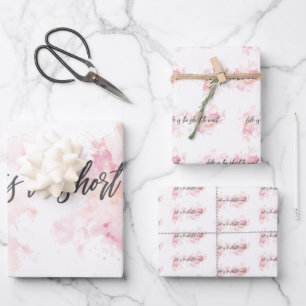 Feuille De Papier Cadeau La vie est trop courte pour attendre