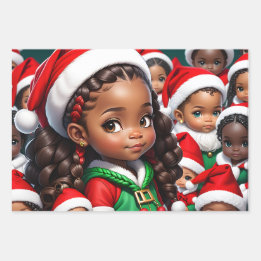 Feuille De Papier Cadeau Lady Claus