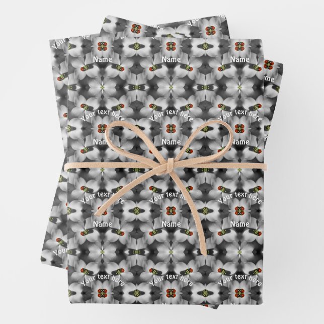 Feuille De Papier Cadeau Ladybug Sur Dogwood Flower Nature Personnalisé (En situation)