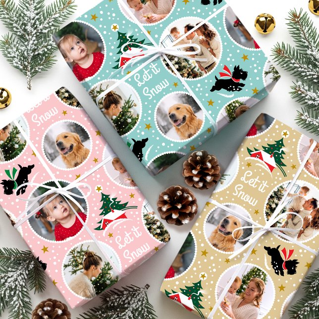 Feuille De Papier Cadeau Laissez-le Snow Scottie Chien s'amuser ensemble ph (Créateur téléchargé)