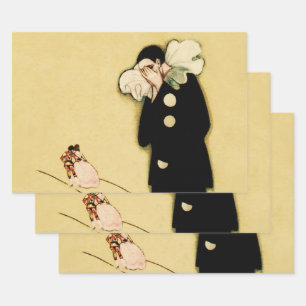 Feuille De Papier Cadeau L'amour perdu de Pierrot par Sophia Chiostri