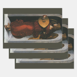 Feuille De Papier Cadeau L'ange en rouge jouant du luth de Léonard de Vinci