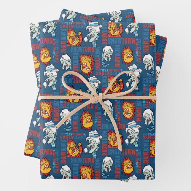 Feuille De Papier Cadeau L'ANNÉE SANS Snowtown Showdown SANTA CLAUS™ (En situation)
