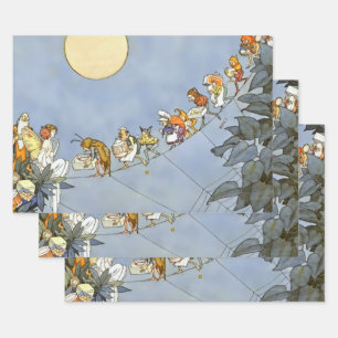 Feuille De Papier Cadeau « L'anniversaire de la fée » par Heath Robinson