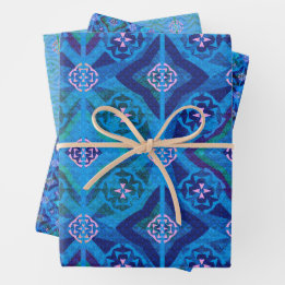Feuille De Papier Cadeau Lapiz Tapestry Wrapping Paper Trio